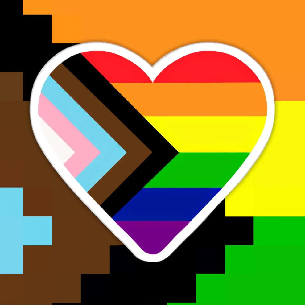 Heart Pride Flag Sticker