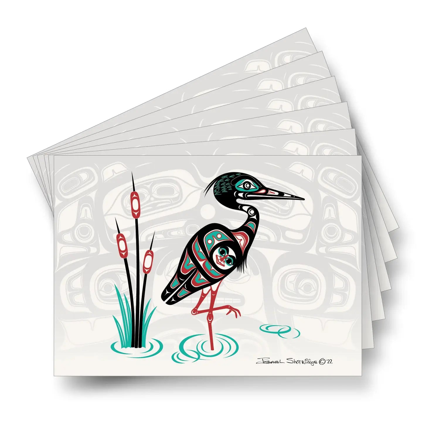 Heron & House Screen - Sleeved Formline Art Cards