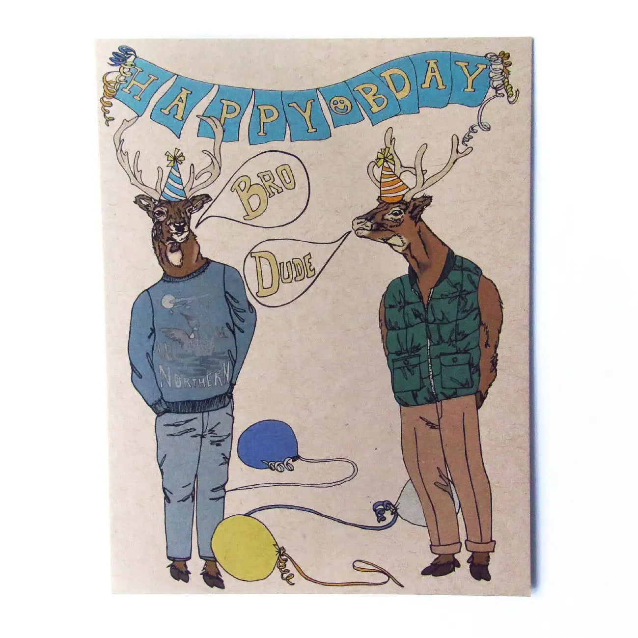 Hipster Deer B-Day Card