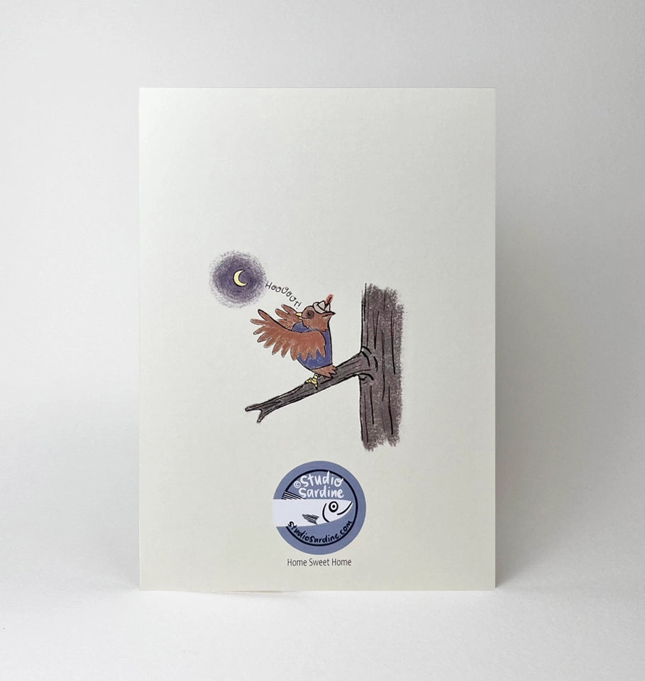 Home Sweet Home Owl Notecard