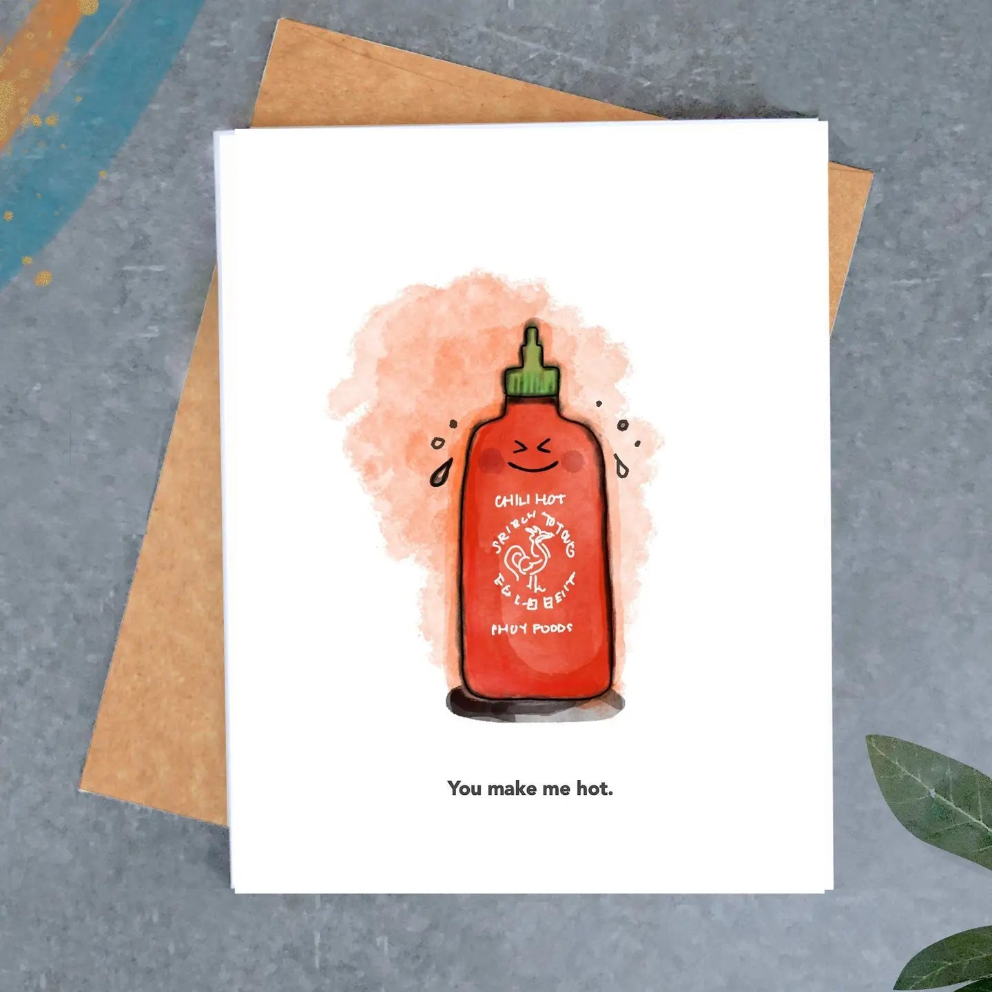 Hot Sriracha Love Card