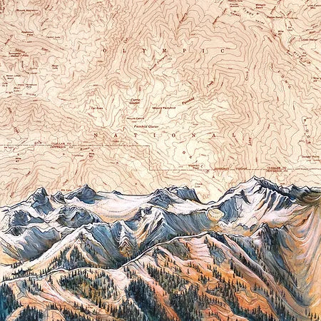 Hurricane Ridge Matted Print