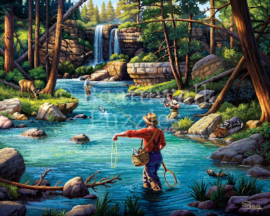 Fly Fishing Boardwalk Personal Puzzle