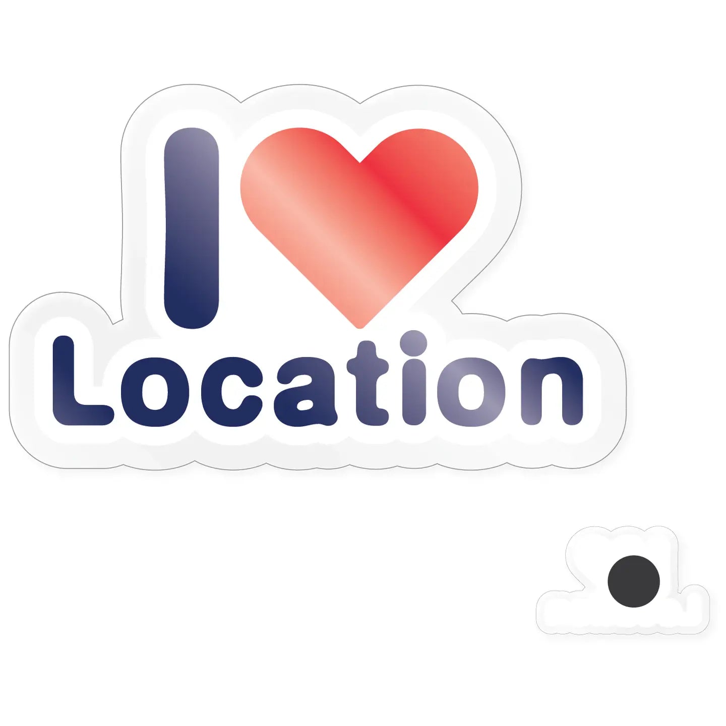 I Heart Location Magnet
