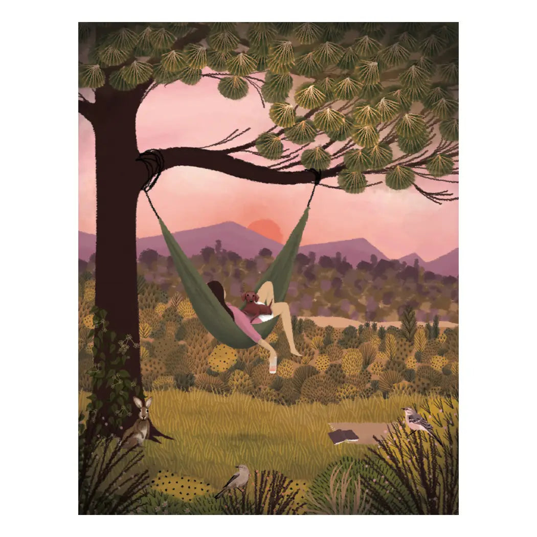 Girl in Hammock Greeting Card