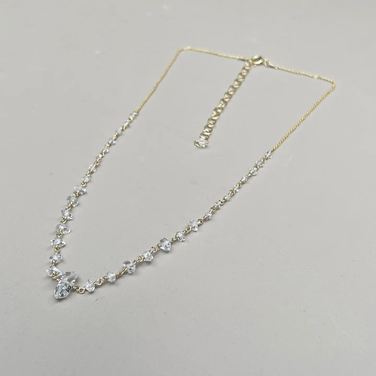 "Jadis" Herkimer Diamond Necklace: Limited Edition sterling silver