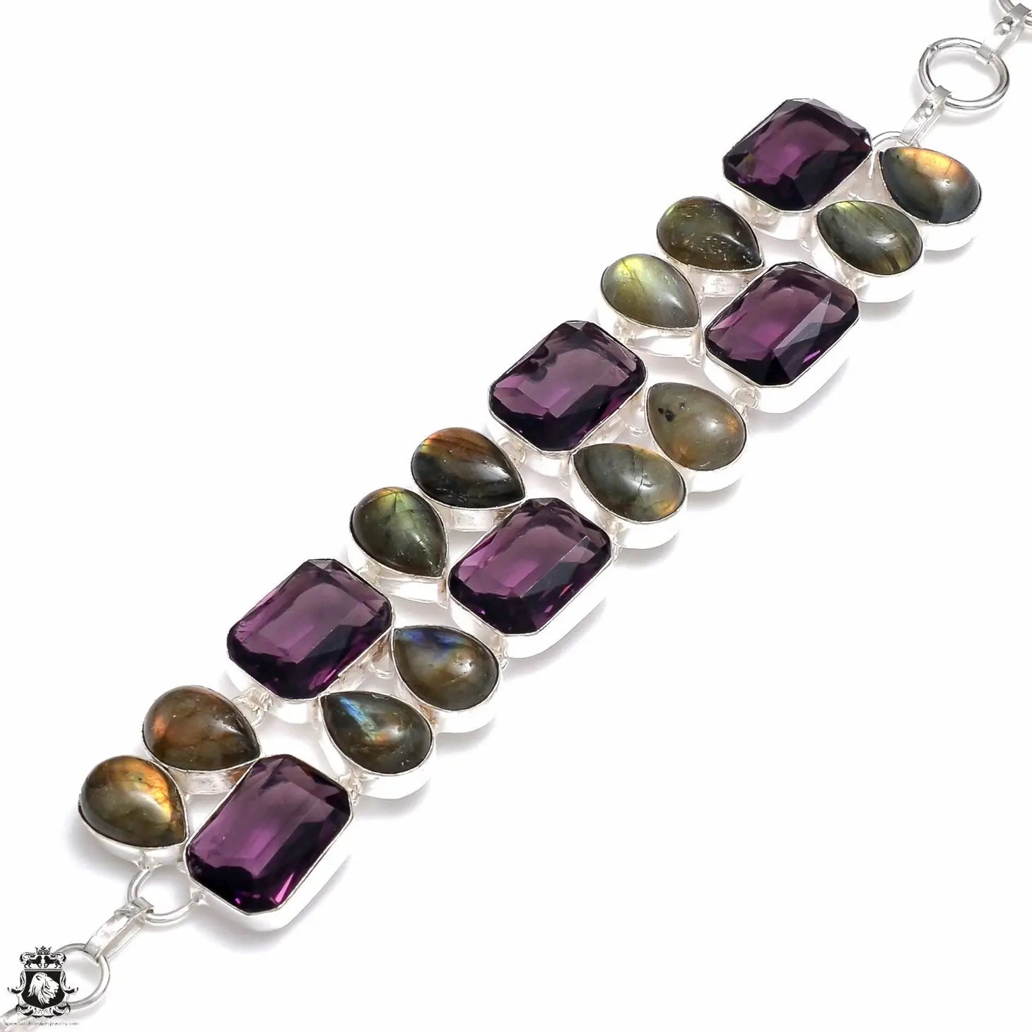 Labradorite Amethyst Bracelet B4096
