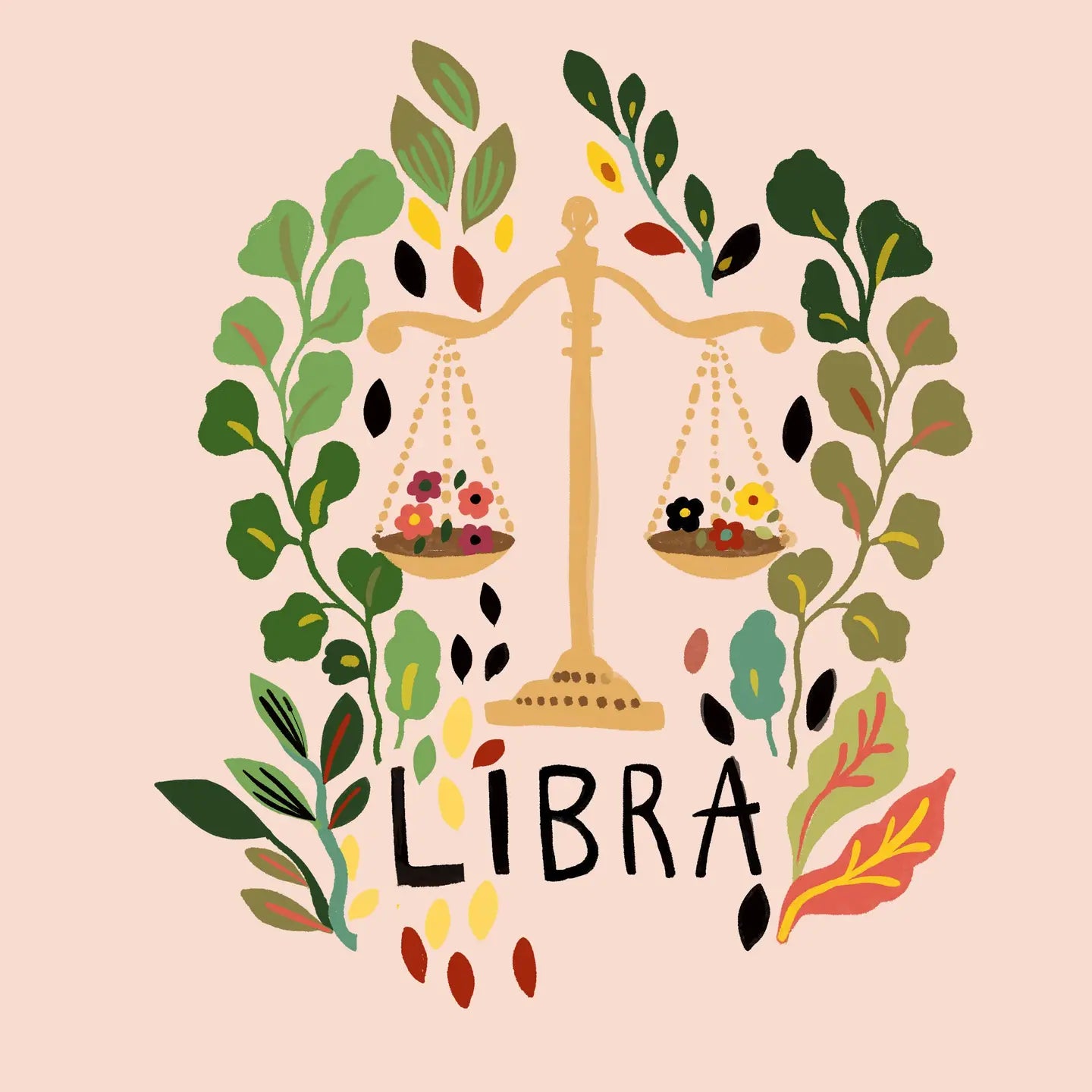 Libra Zodiac Greeting Card