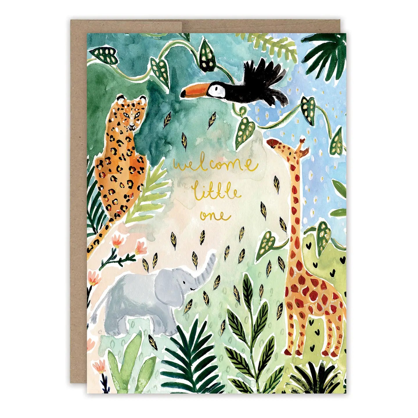 Little One Safari Animals Baby Card