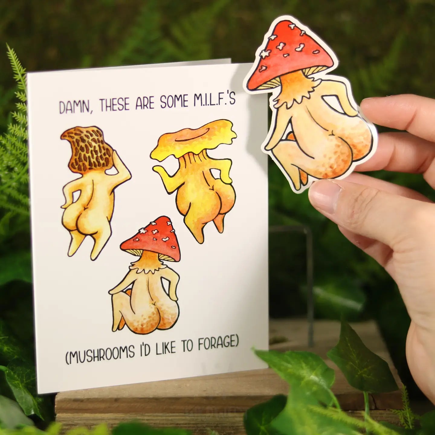 "M.I.L.F.S" - Funguise™ Greeting Card w/ Sticker