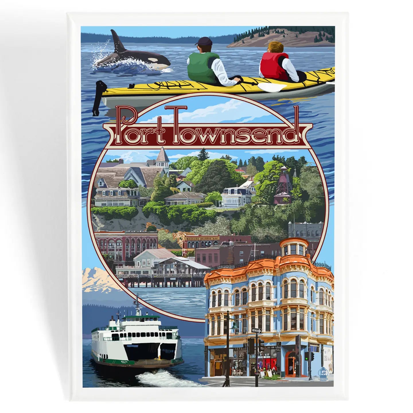 Port Townsend, Washington Montage Scenes Magnet