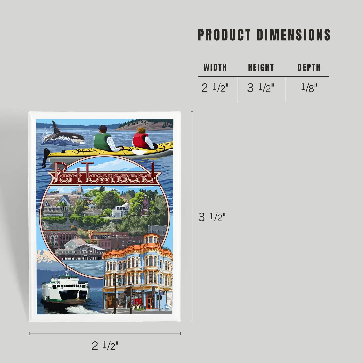 Port Townsend, Washington Montage Scenes Magnet