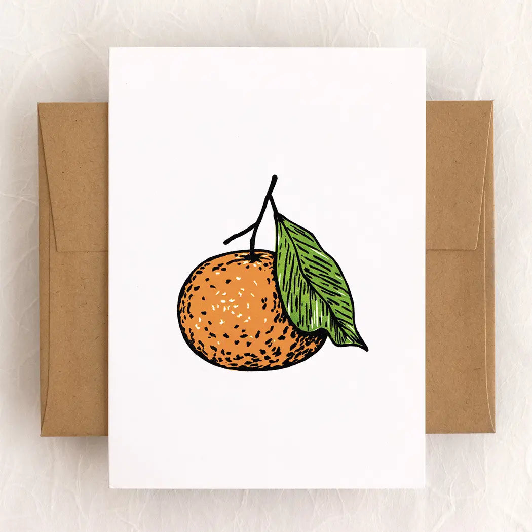 Madarin Orange - Blank Inside Greeting Card