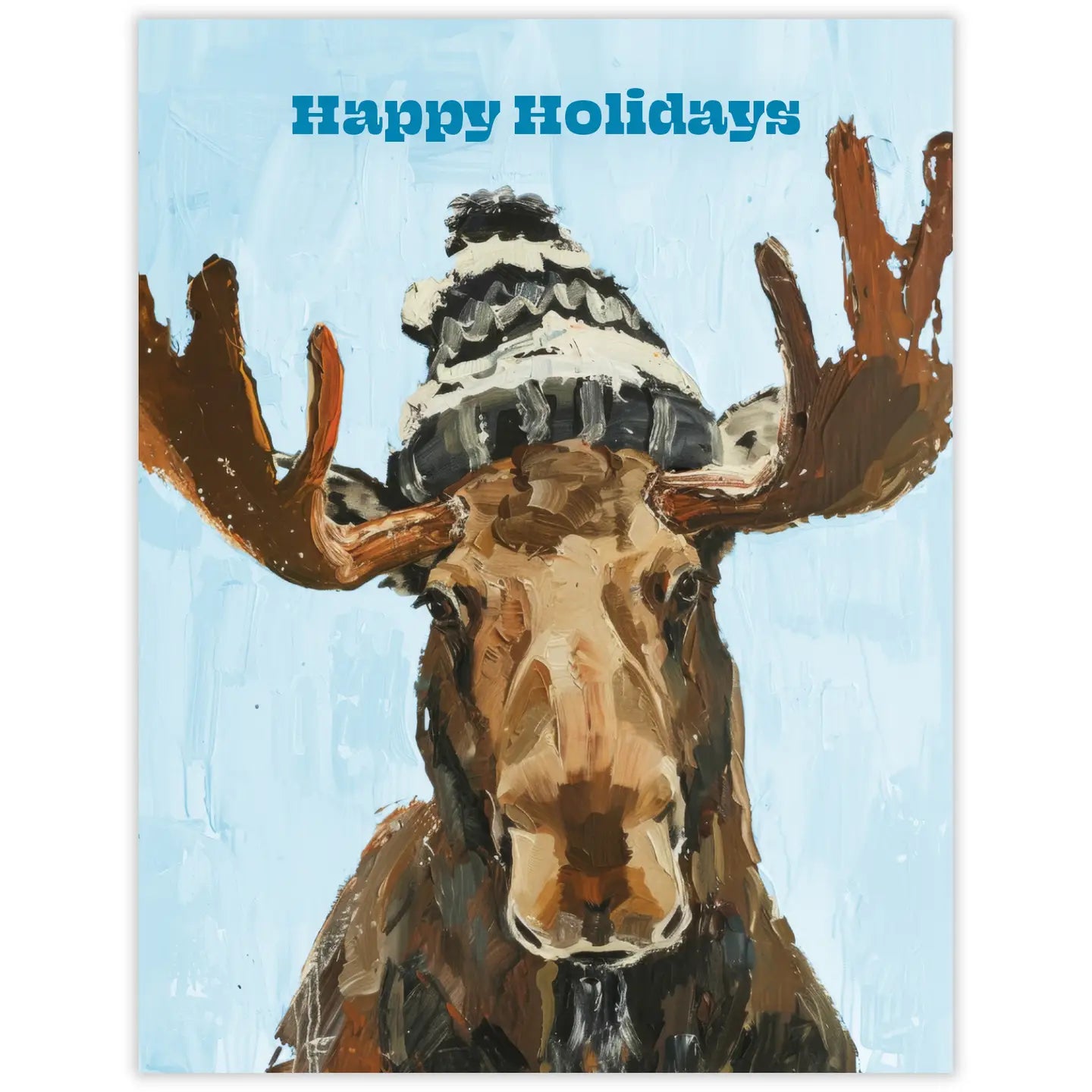 Moose Happy Holidays Season's Greetings Card