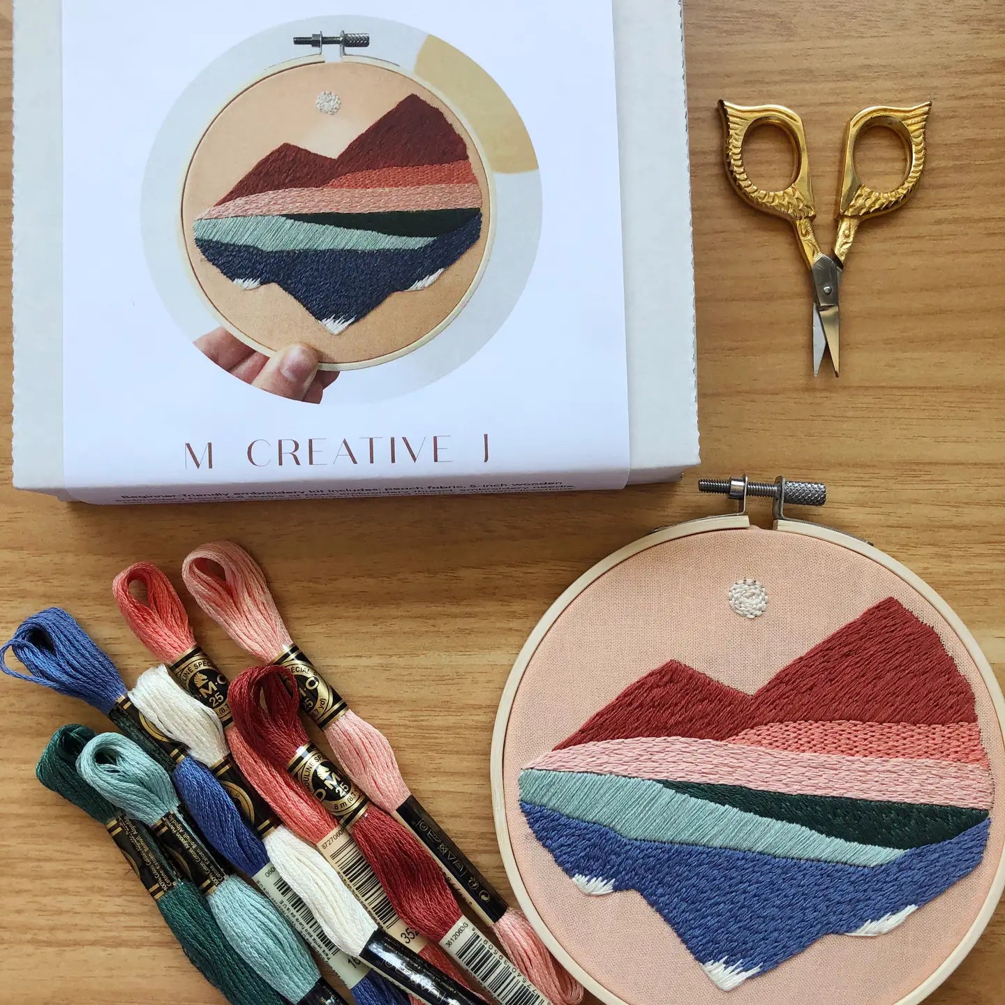 Mountainscapes - Intermediate Hand Embroidery DIY Craft Kit