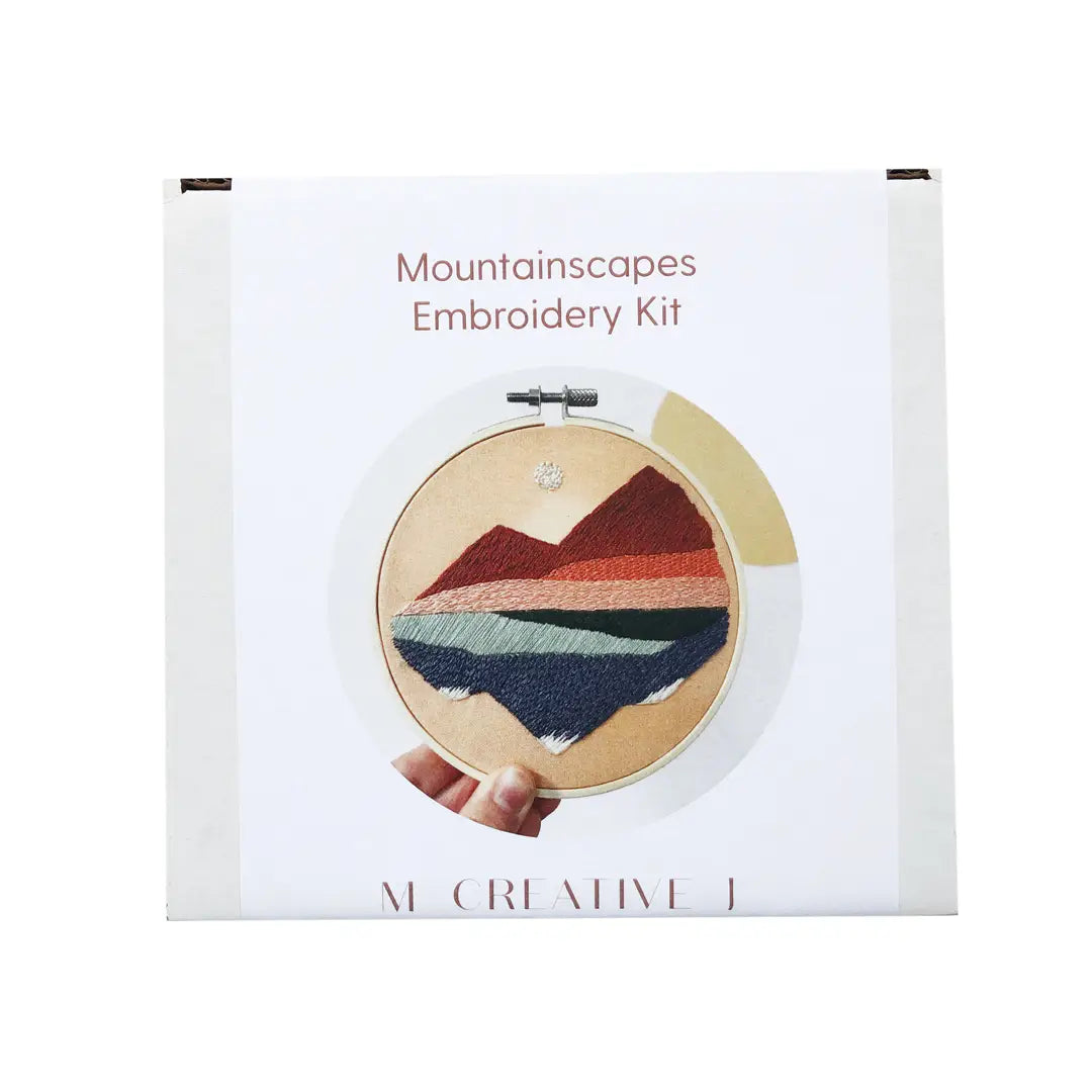 Mountainscapes - Intermediate Hand Embroidery DIY Craft Kit