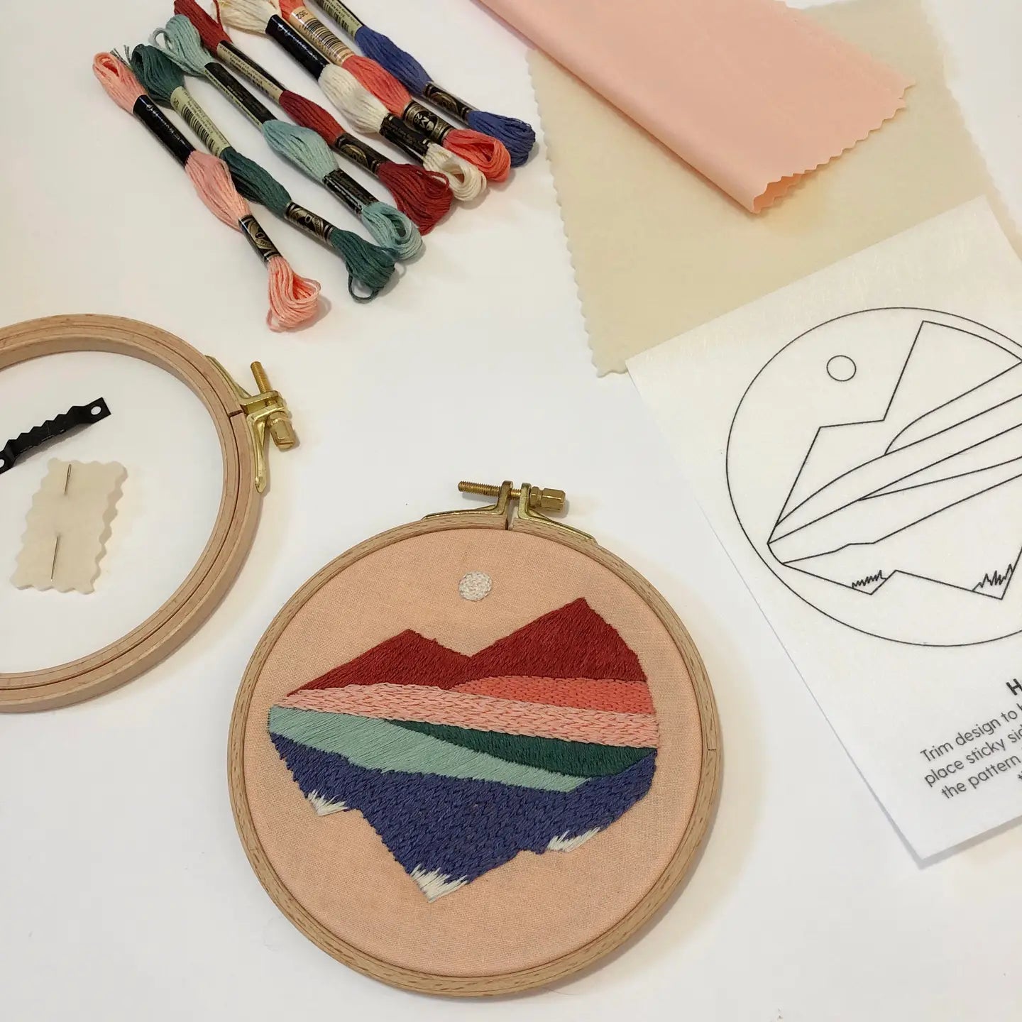 Mountainscapes - Intermediate Hand Embroidery DIY Craft Kit