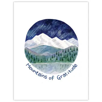 Mountains of Gratitude- Watercolor Thank You Card