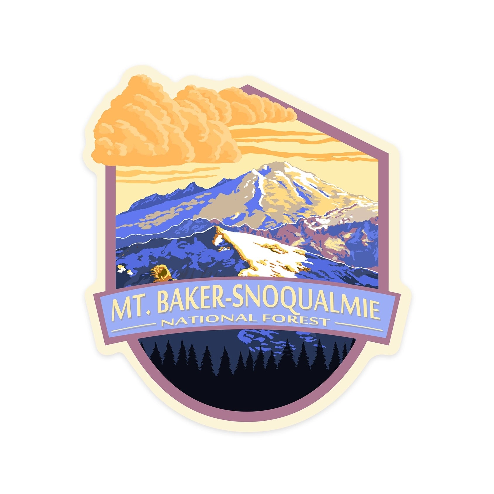 Mt. Baker Snoqualmie National Forest Die Cut Sticker