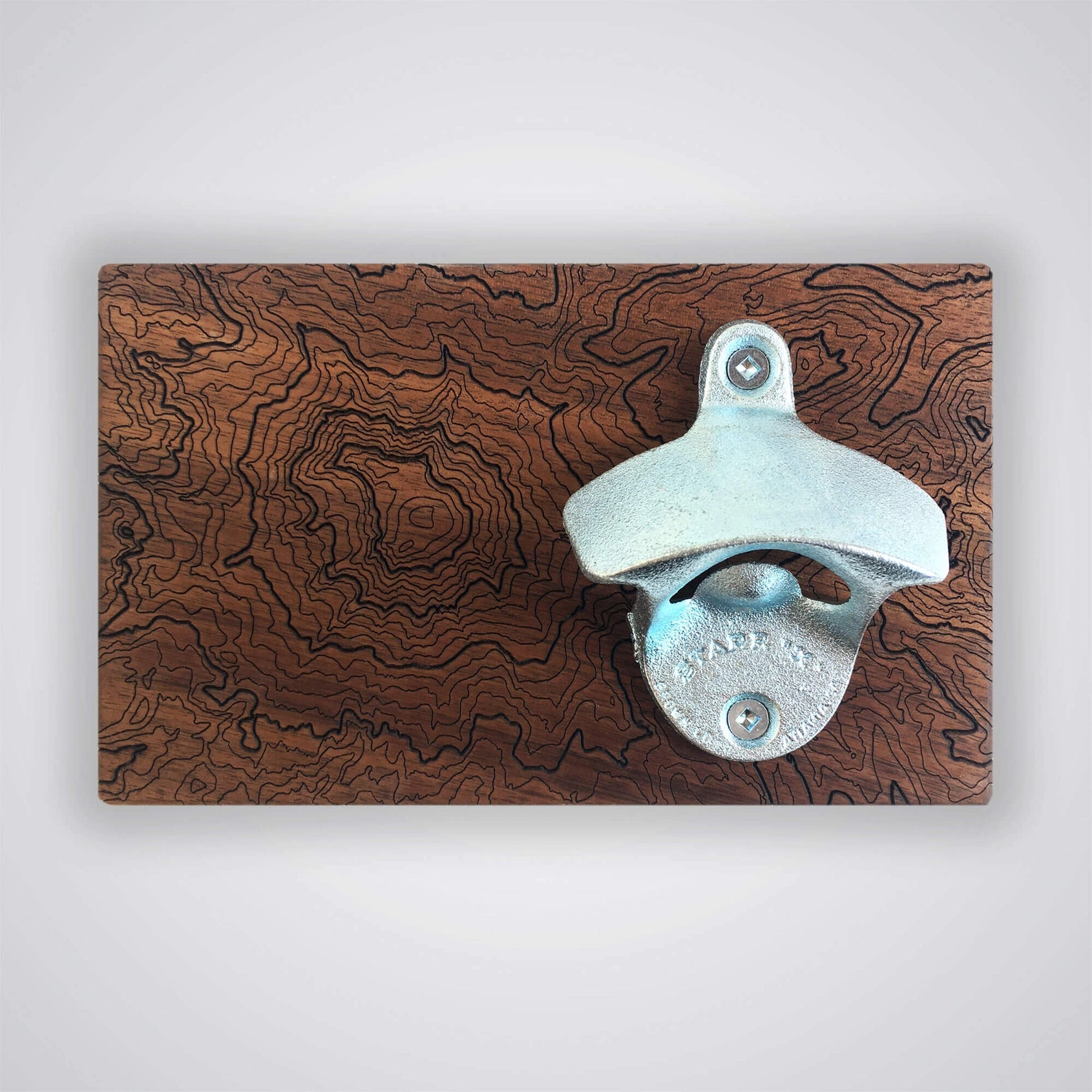 Mt Baker Topography Bottle Opener
