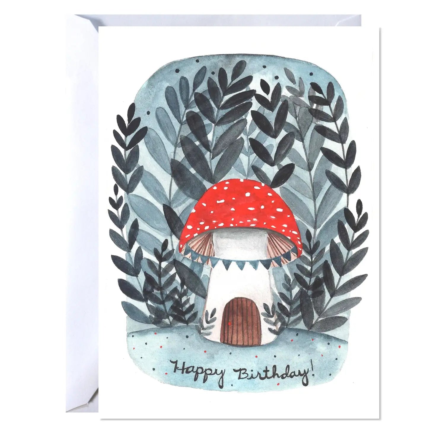 Mushroom House - Birthday Card
