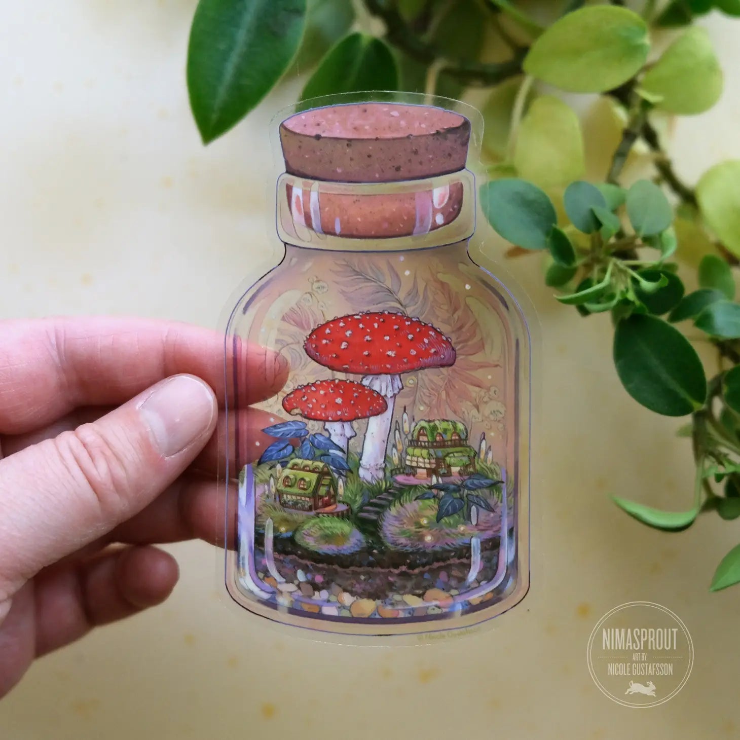 Mushroom Terranium Sticker