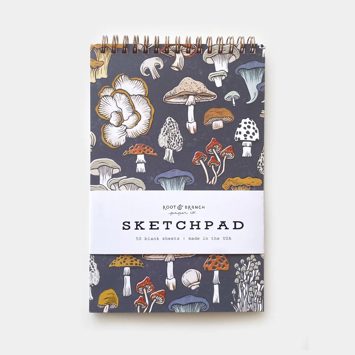 Mushroom + Fungi Spiral Bound Sketchpad