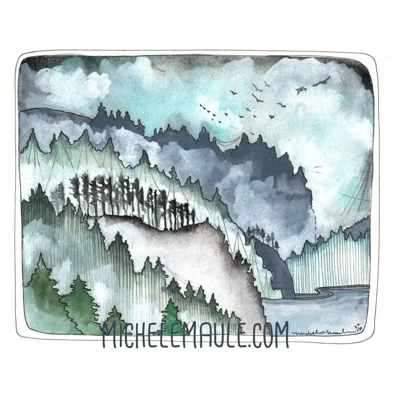 Northwest Pacific Coast Forest Art Print