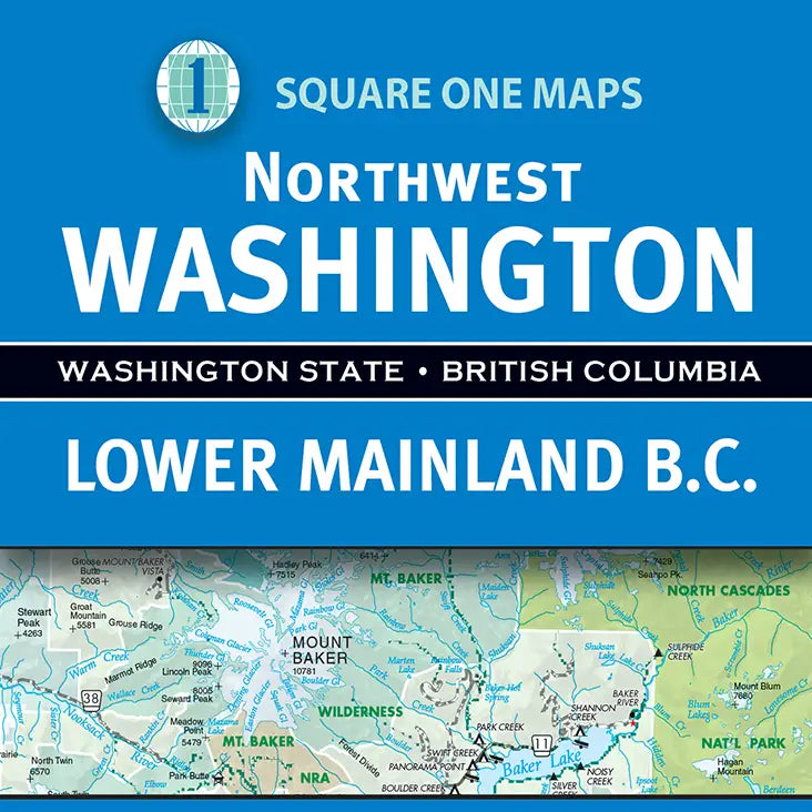 Northwest Washington and Lower Mainland British Columbia Map