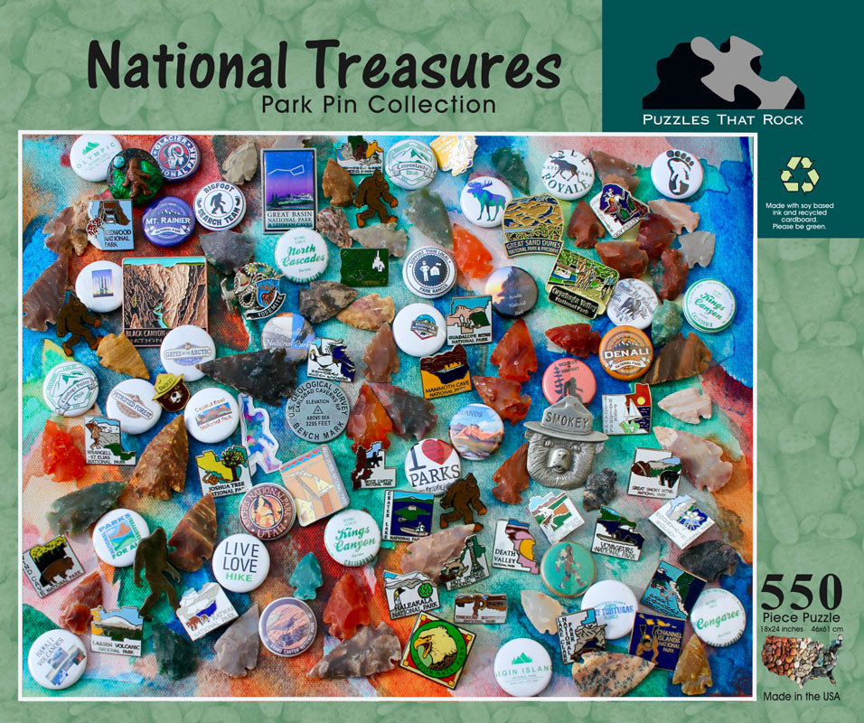 National Treasures Park Pin Collection (550 Piece Puzzle)