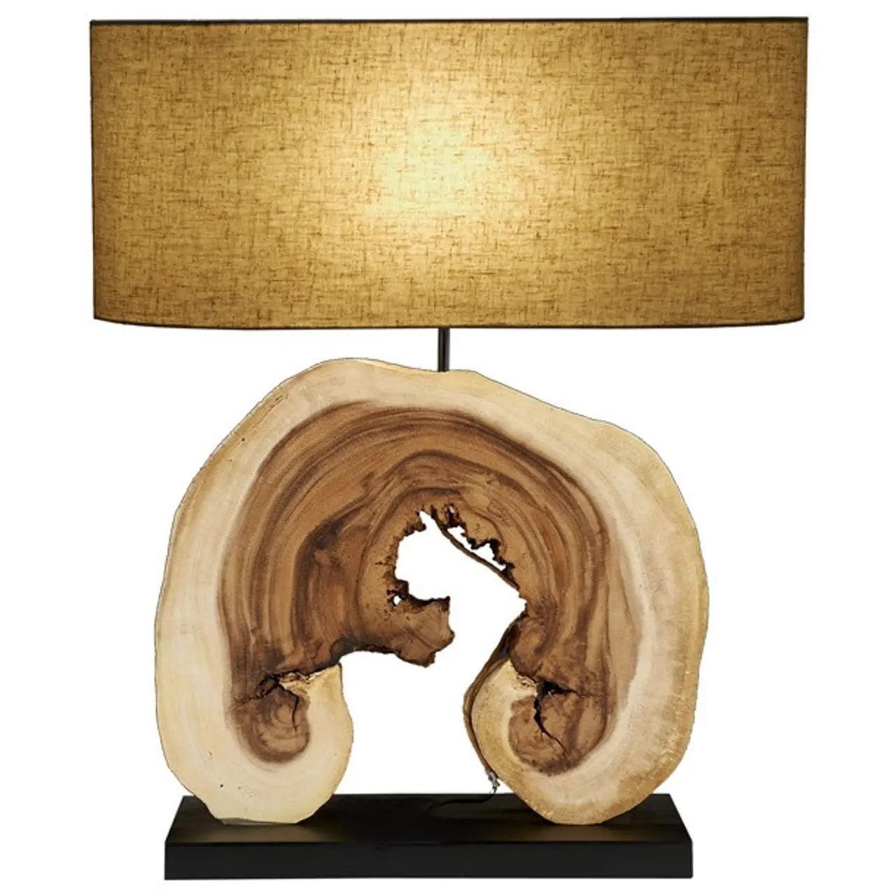 Natural Arbor Accent/Desk Lamp Made of Reclaimed Acacia Wood