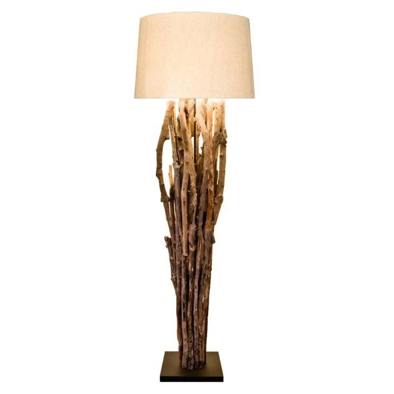 Natural Reclaimed Teak Sticks Floor Lamp