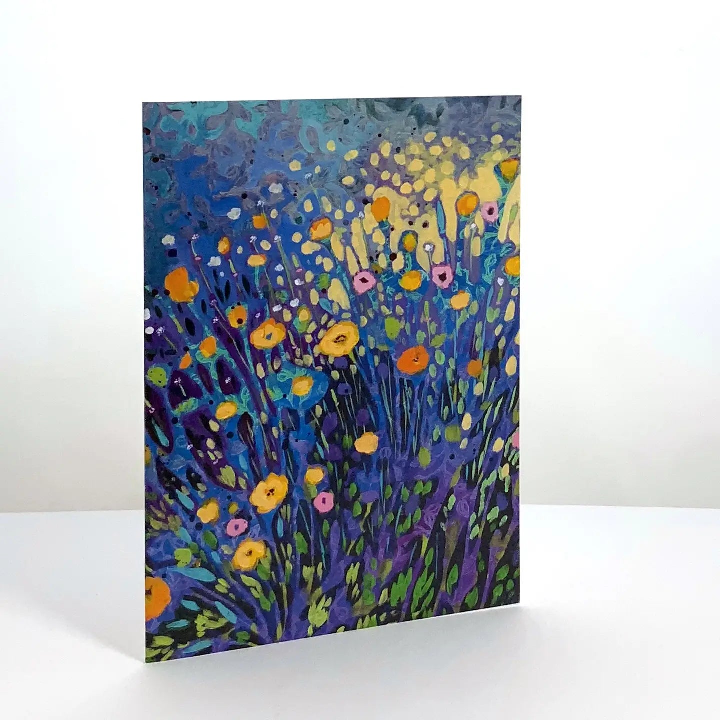 Night Flowers Blank Note Card