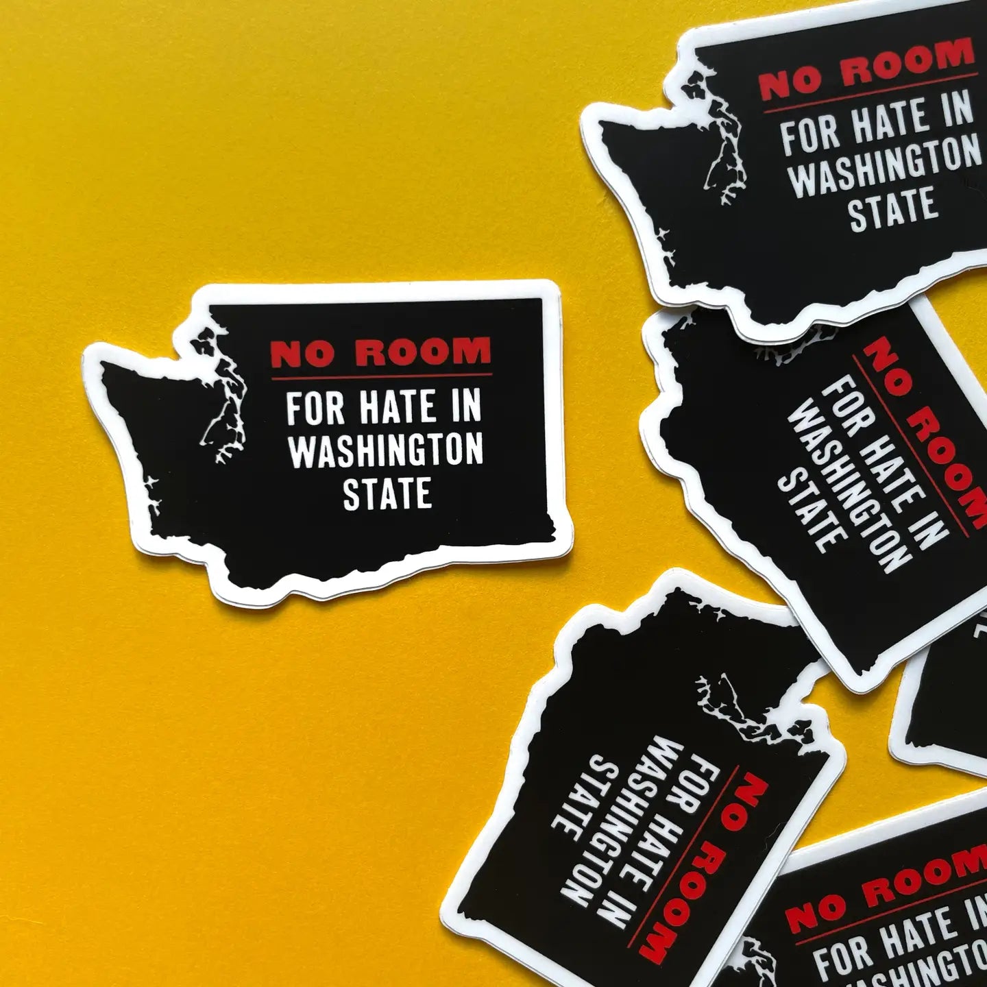 No Room For Hate Washington Sticker