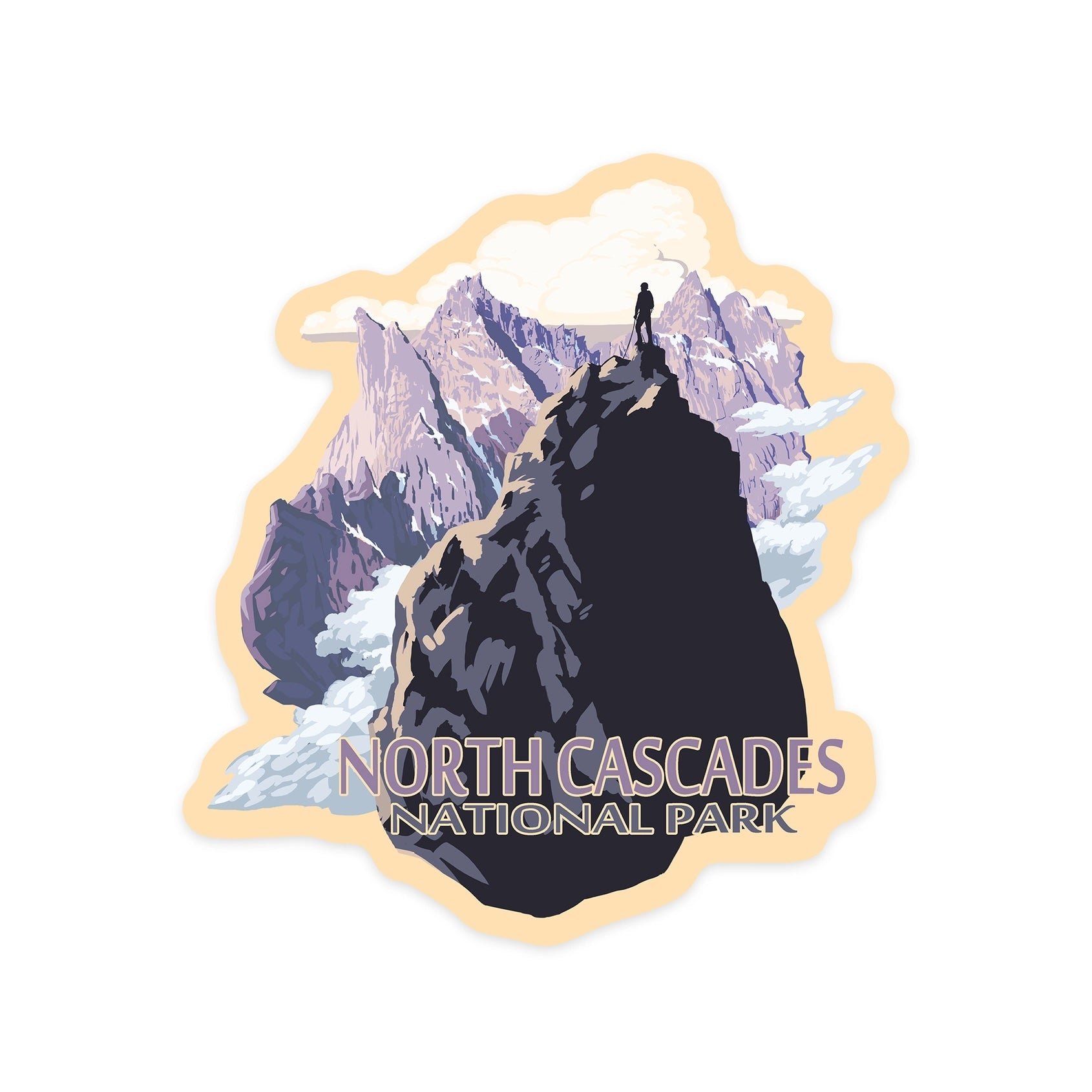 North Cascades National Park Die Cut Sticker