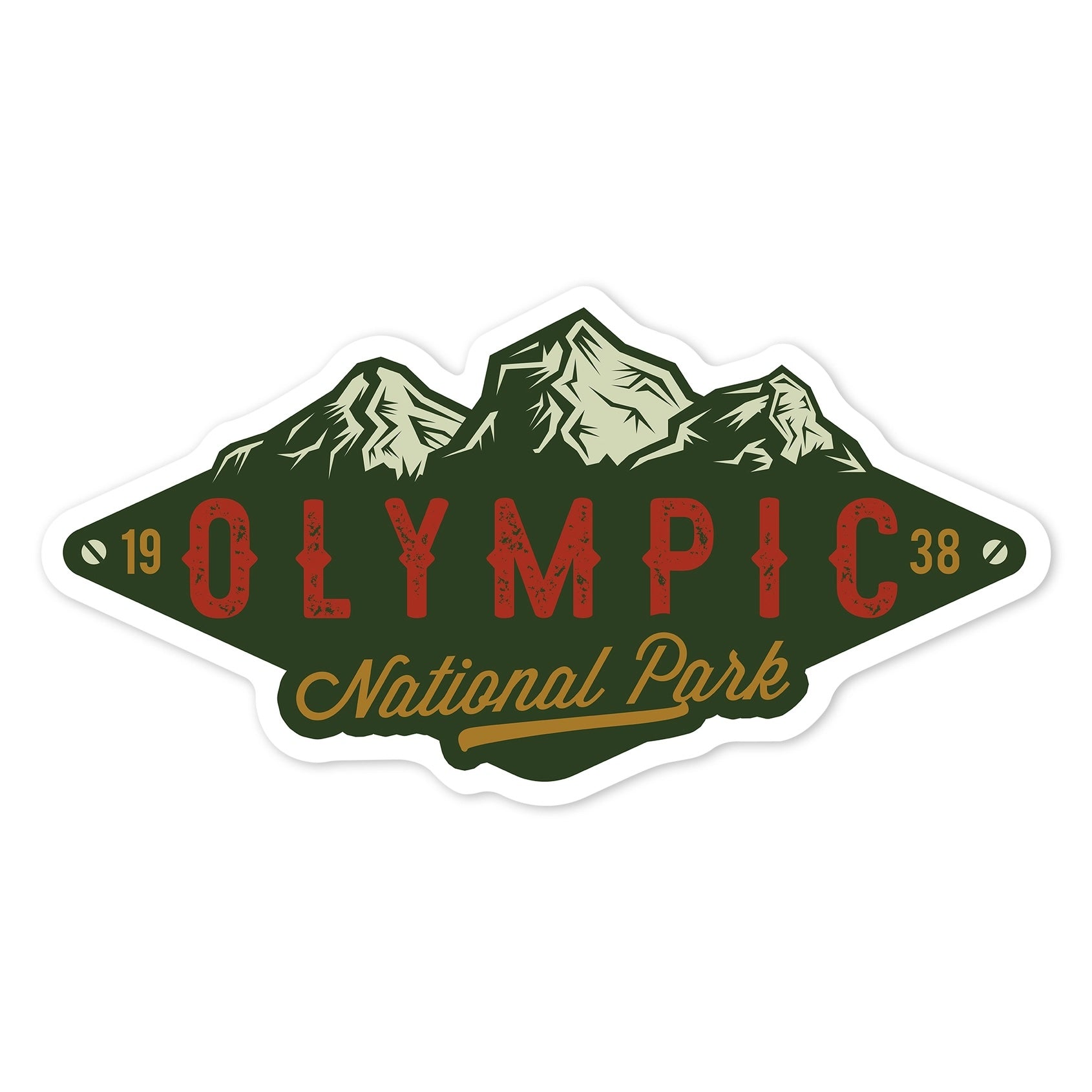 Olympic National Park 1938 National Park Die Cut Sticker