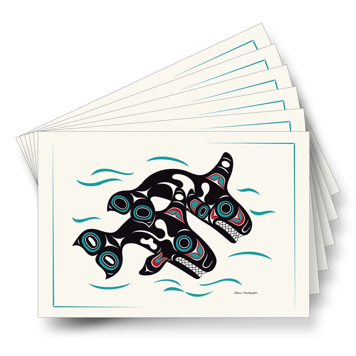 Orcas - Sleeved Formline Art Cards