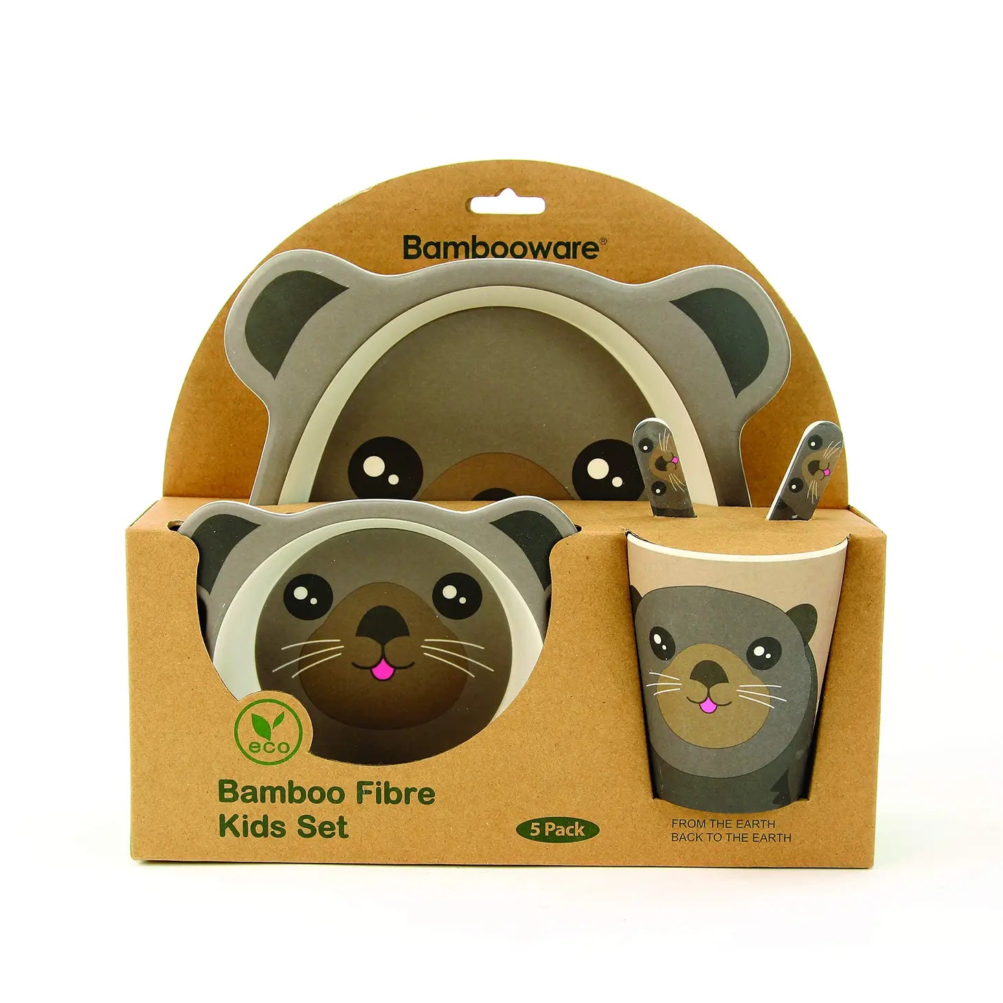 Eco Bamboo Fibre 5-pc. Sea Otter Kid's Dinnerware Set