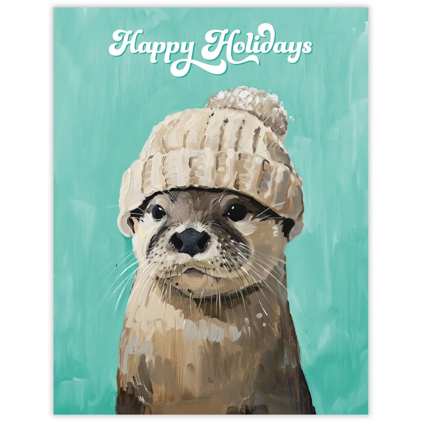 Otter Happy Holidays Season's Greetings Card