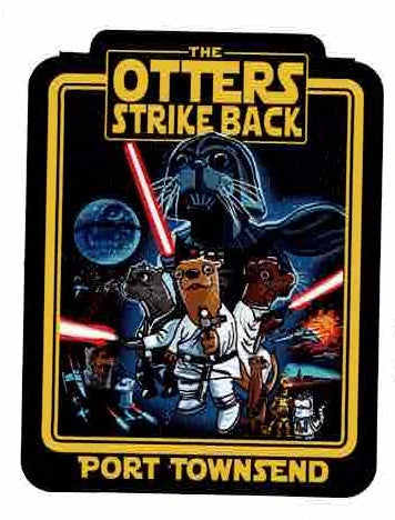 The Otters Strike Back Port Townsend Sticker