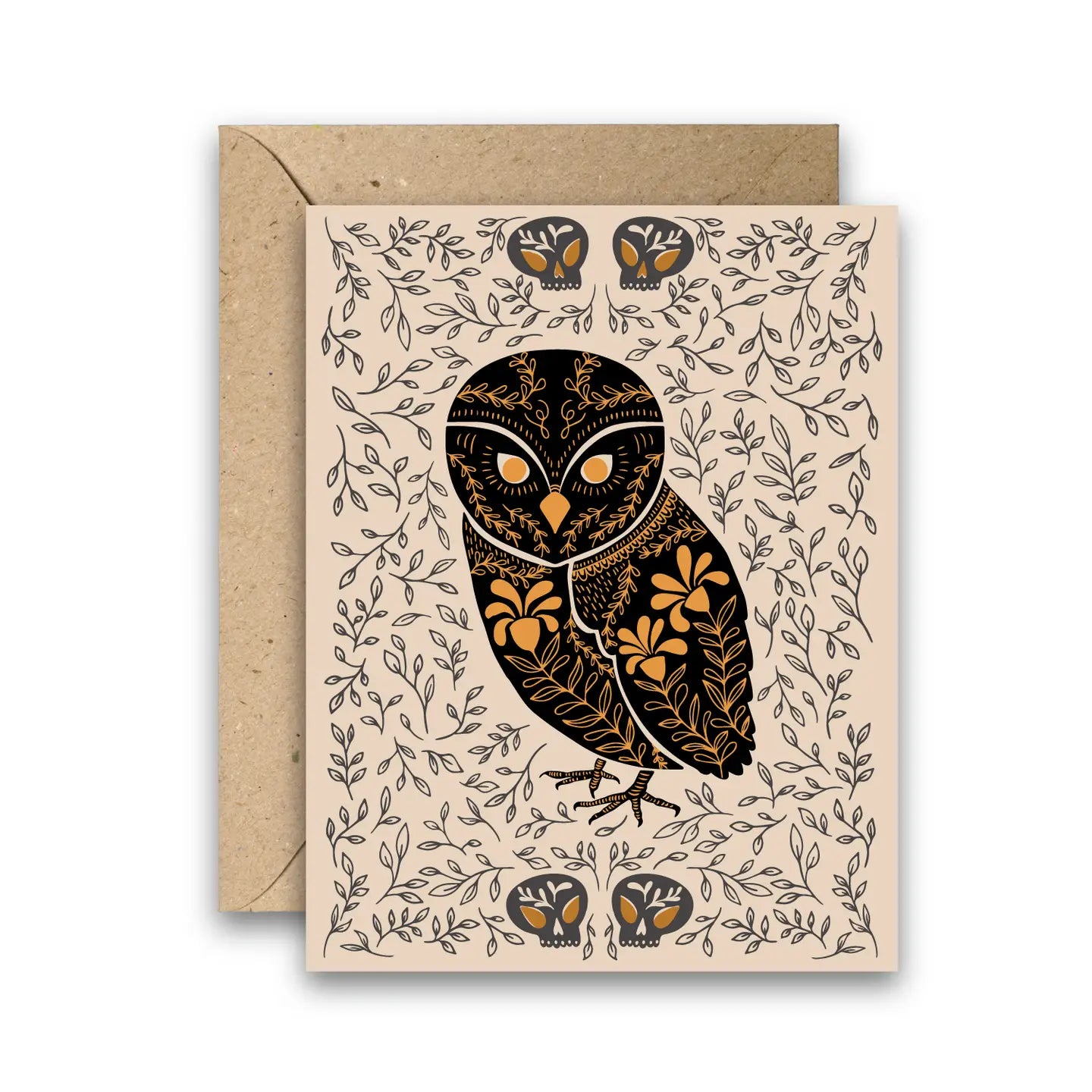 Owl Dark Omens Greeting Card