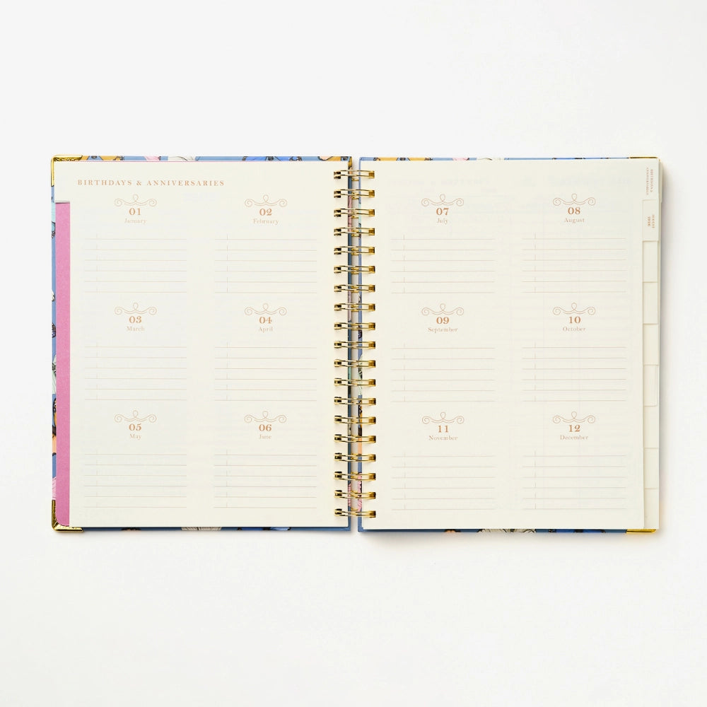 2027 Butterfly Toss 17-Month Weekly Large Spiral Planner