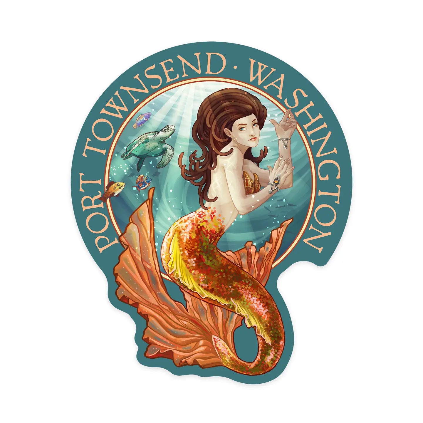 Port Townsend Washington Mermaid Sticker