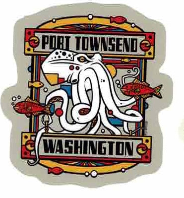 Port Townsend Octopus Kraken Sticker