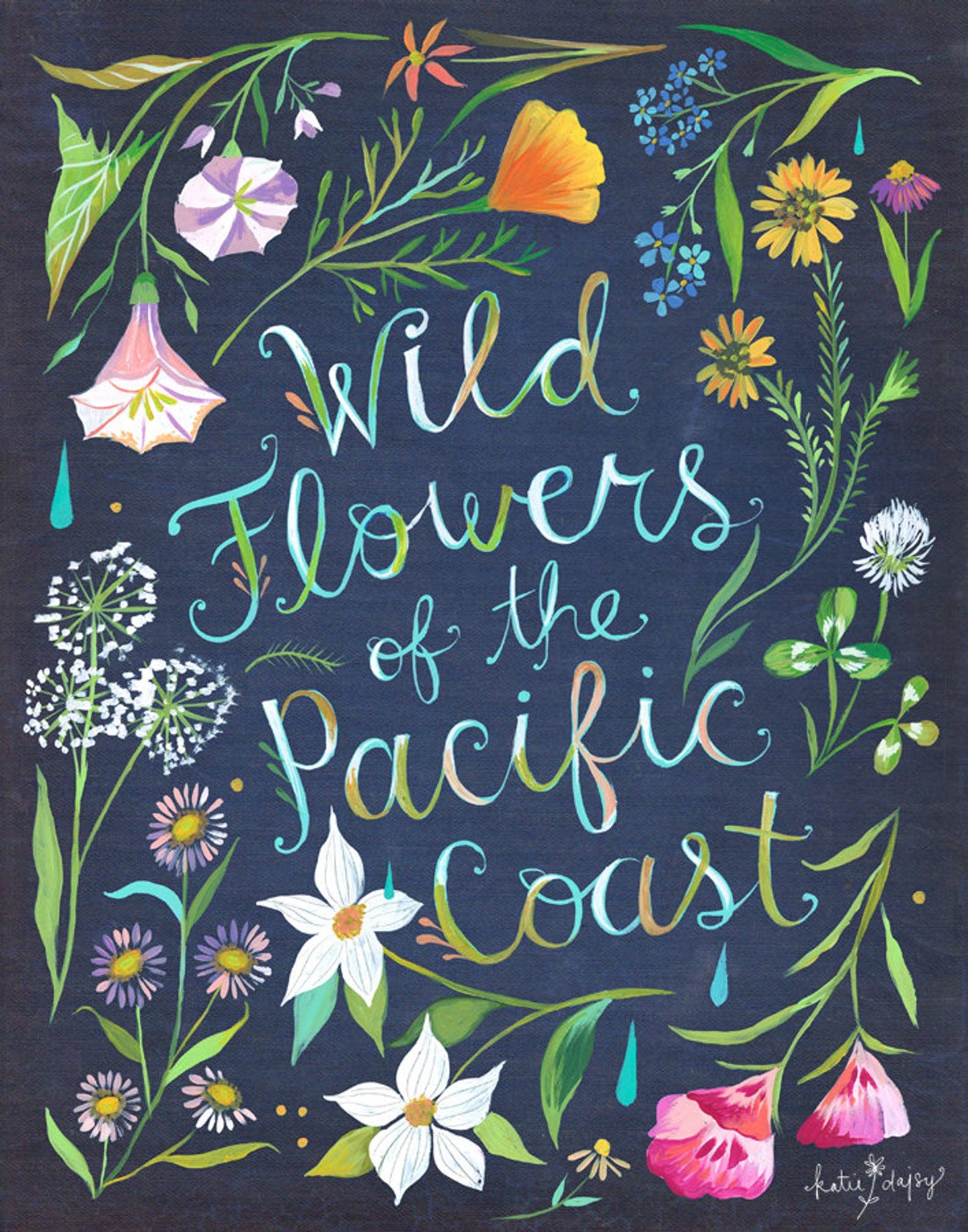 Pacific Coast Wildflowers Print