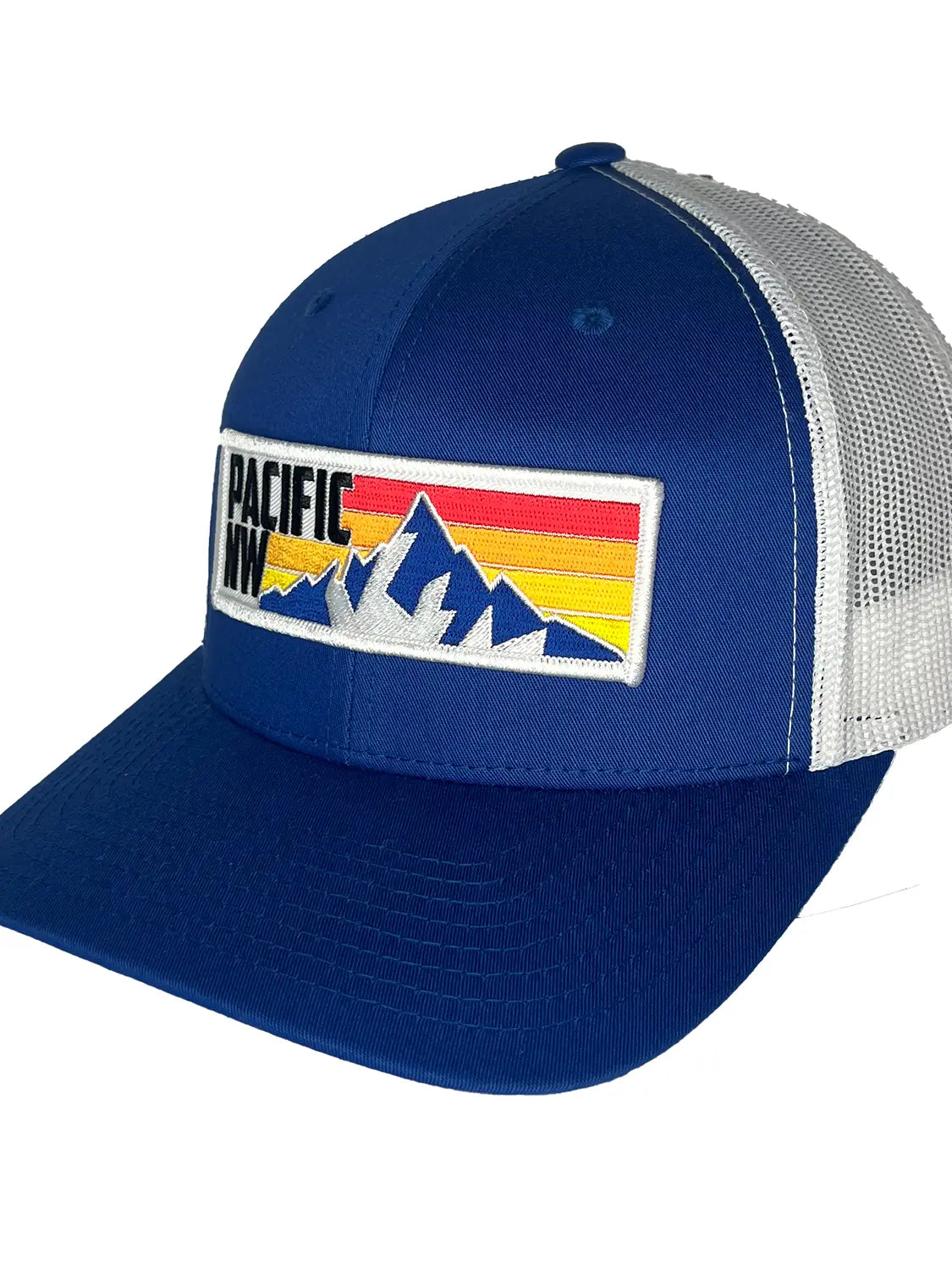 Pacific Nw Stipe Patch Hat Curved Bill Trucker