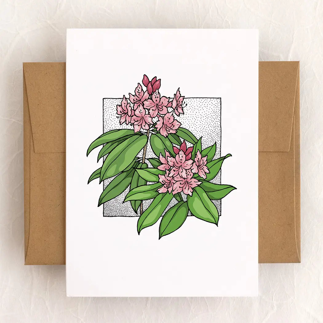 Pacific Rhododendron Blank Inside Greeting Card