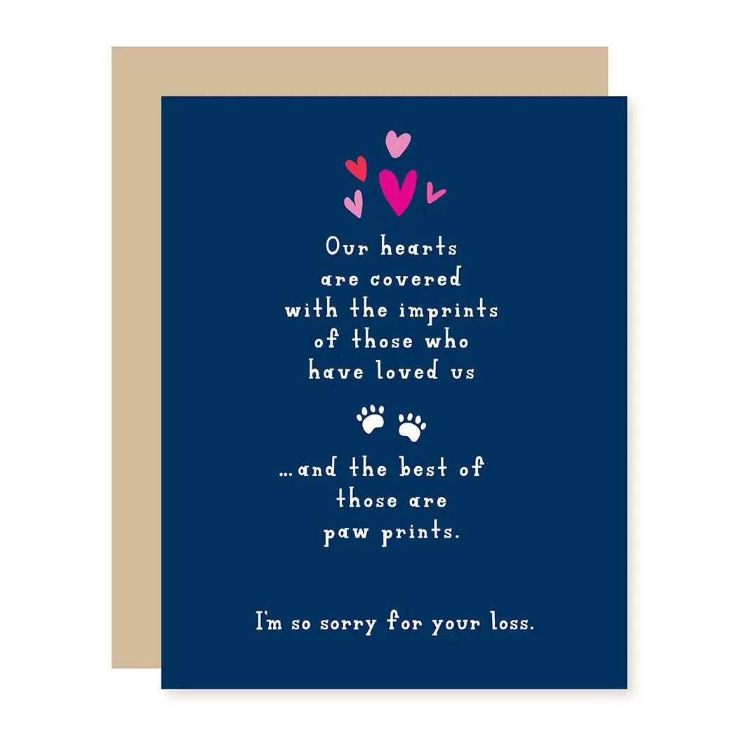 Paw Prints Pet Sympathy Card