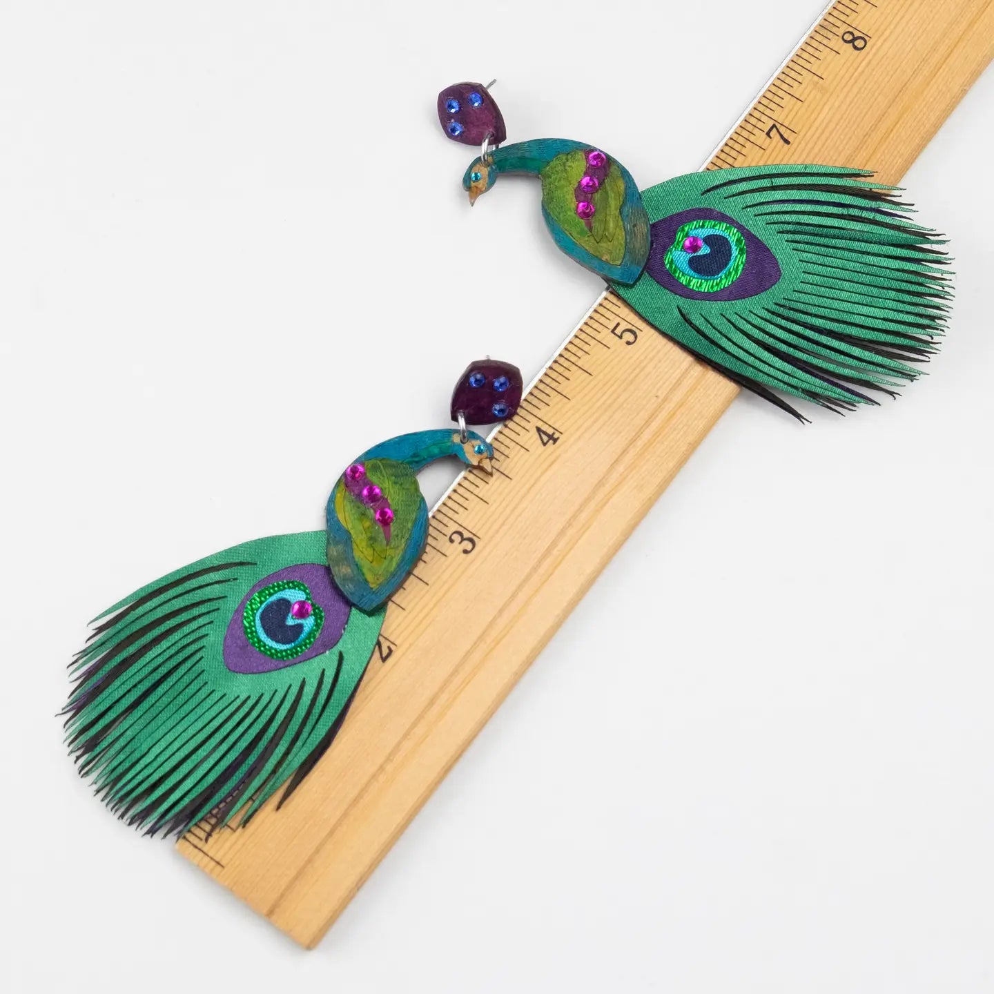 Peacock Earrings - XL