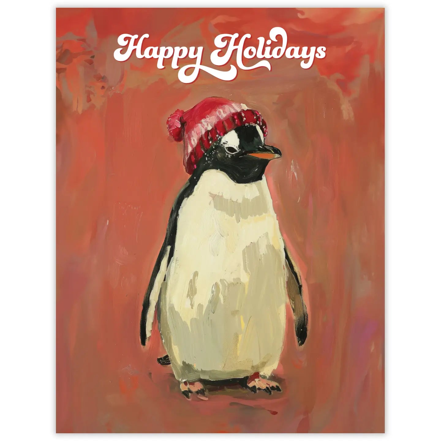 Penguin Happy Holidays Season's Greetings Card